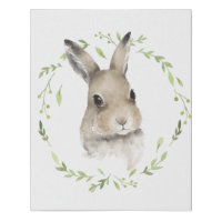 Woodland Animals Nursery Watercolor Bunny Rabbit