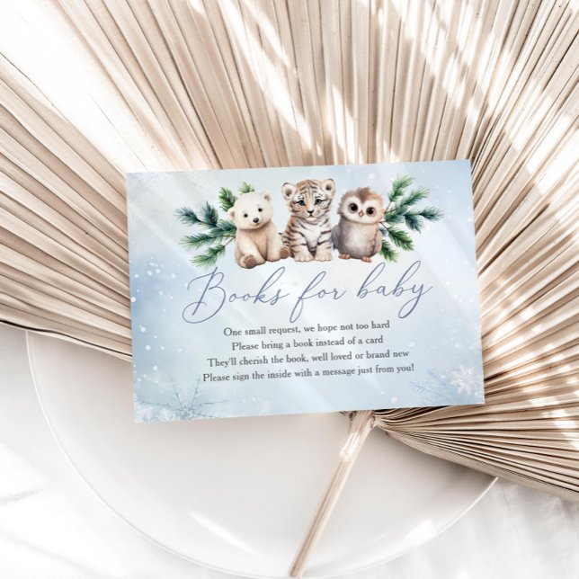 Woodland Animals Oh Baby Winter Books For Baby Enclosure Card (Creator Uploaded)