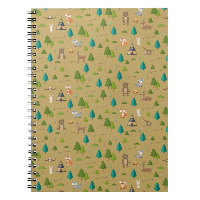 Woodland Animals Pattern Notebook (Front)
