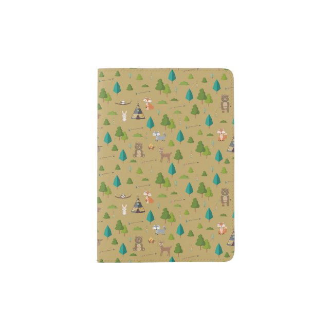 Woodland Animals Pattern Passport Holder (Front)