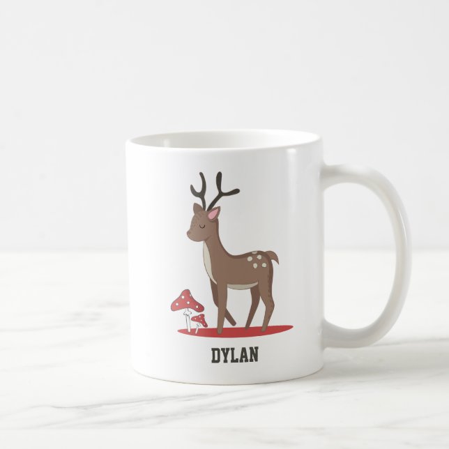 Woodland Animals Personalized Gift Hot Chocolate Coffee Mug (Right)
