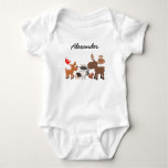 Woodland Animals Personalized Snap Undershirt Baby Bodysuit at Zazzle