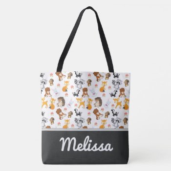 Woodland Animals | Personalized Tote Bag by DesignedwithTLC at Zazzle