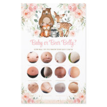 Woodland Animals Pink Floral Baby or Beer Belly
