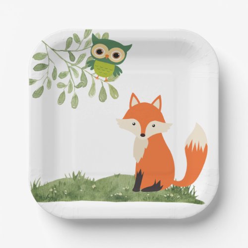 Woodland Animals Plates