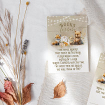 Woodland Animals Pumpkin Fall Baby Shower Books Enclosure Card