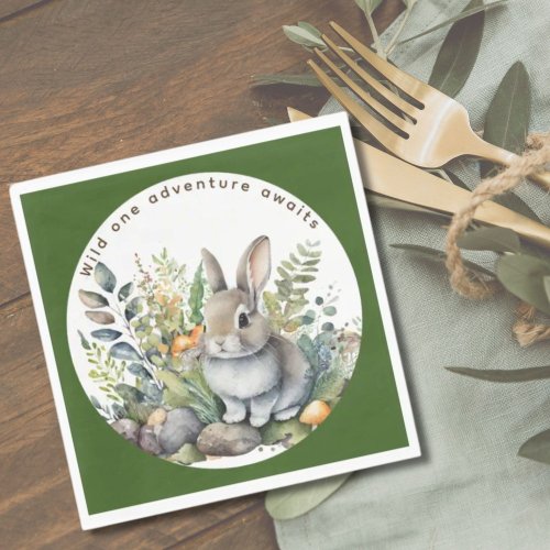 Woodland Animals Rabbit Partyware Decor Dining Napkins