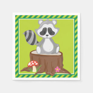 Woodland Animals   Raccoon Paper Napkins