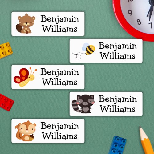 Woodland Animals School Daycare Camp Name Labels