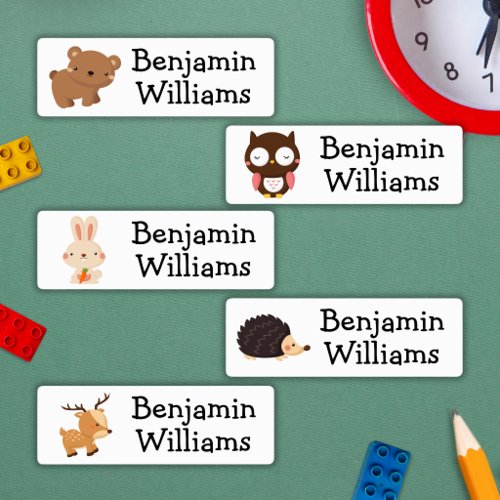 Woodland Animals School Daycare Camp Name Labels