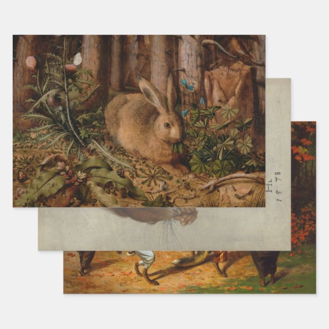 Woodland Animals Selection Wrapping Paper Sheets (Set)