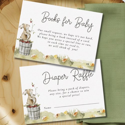 Woodland Animals Shower Books for Baby Enclosure Card