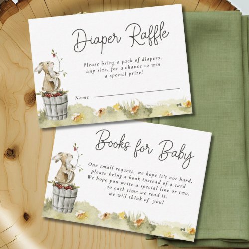 Woodland Animals Shower Diaper Raffle Enclosure Card