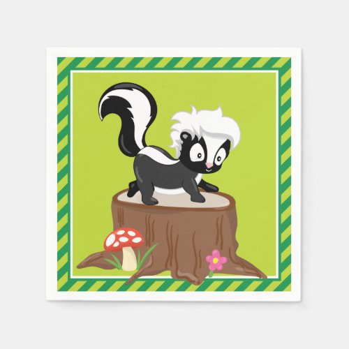 Woodland Animals  Skunk Napkins