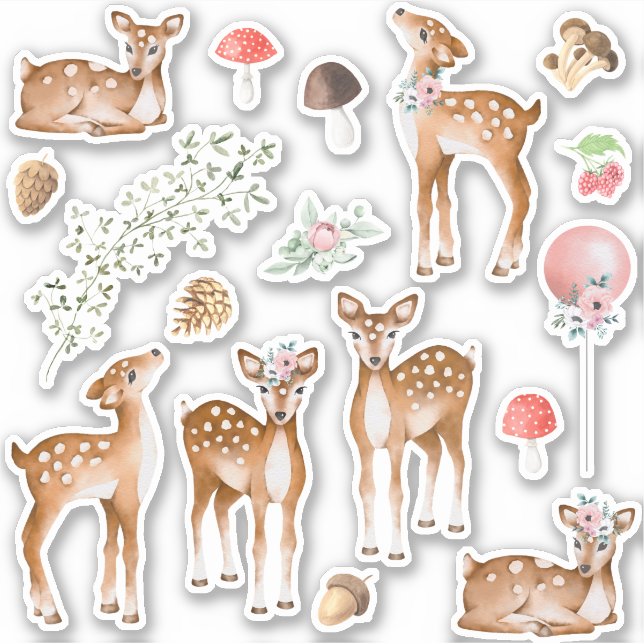 Woodland Animals Sticker (Front)