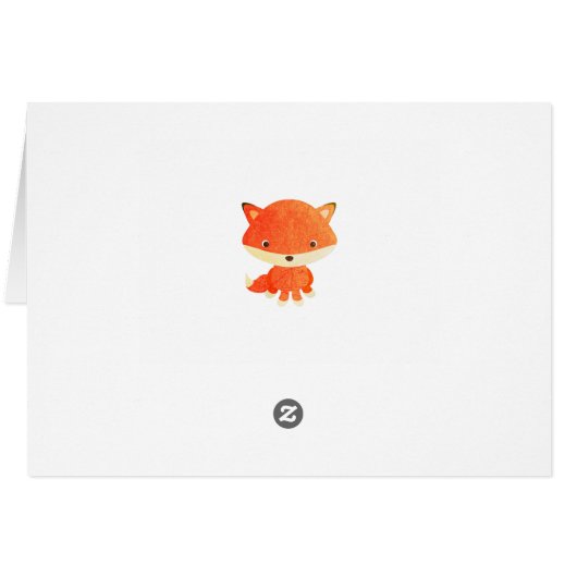 Woodland Animals Thank You Cards (Back Horizontal)