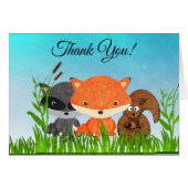 Woodland Animals Thank You Cards (Front Horizontal)