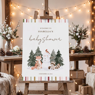 Woodland Animals Welcome Baby Shower Foam Board