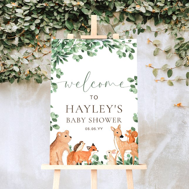 Woodland Animals White Welcome Sign (Creator Uploaded)
