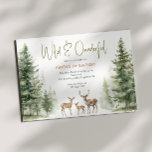 Woodland Animals "Wild & Onederful" Kids Birthday Invitation<br><div class="desc">Celebrate your little one's special day with our woodland animals "wild & onederful" kids birthday party invitation, perfect for a cute and whimsical occasion! Featuring a modern watercolor forest theme with adorable creatures like a fox, brown bear, bunny, and deer. This bohemian design sets a sweet and simple scene with...</div>
