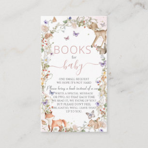 Woodland Animals Wildflower Books for Baby Enclosure Card