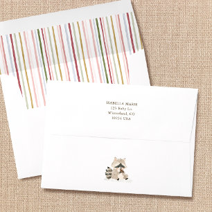 Woodland Animals Winter Baby Shower Envelope