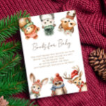 Woodland animals Winter Christmas books for baby Enclosure Card<br><div class="desc">For more advanced customization of this design,  simply select the "Edit using Design Tool" button above!</div>