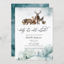 Woodland Animals Winter Cold Outside Baby Shower Invitation