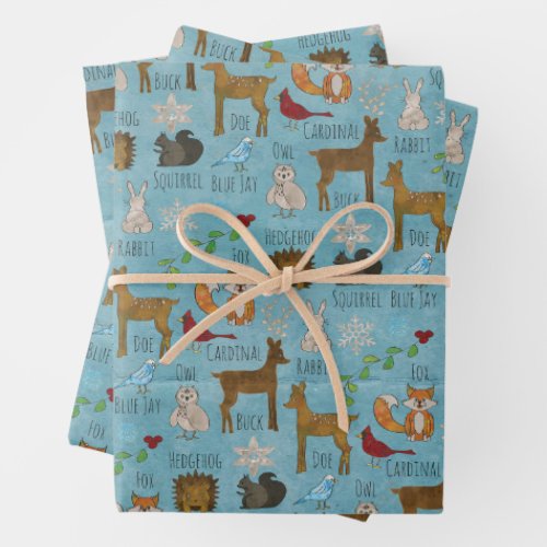Woodland Animals   Wrapping Paper Sheets