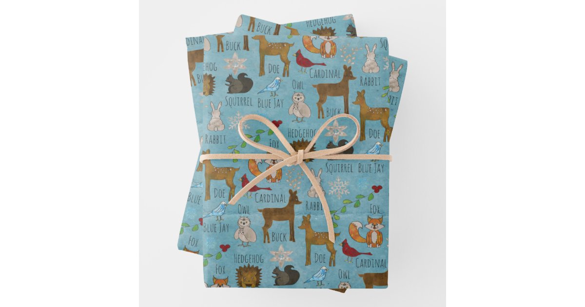 Woodland Animals, Wrapping Paper Sheets