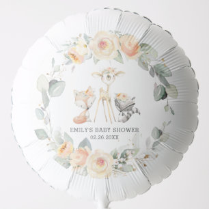 Woodland Animals Yellow Floral Greenery Wreath  Balloon