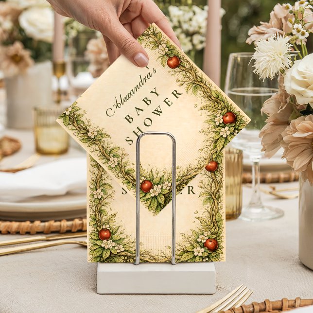 Woodland Apple Storyboo Baby Shower Napkins (Creator Uploaded)
