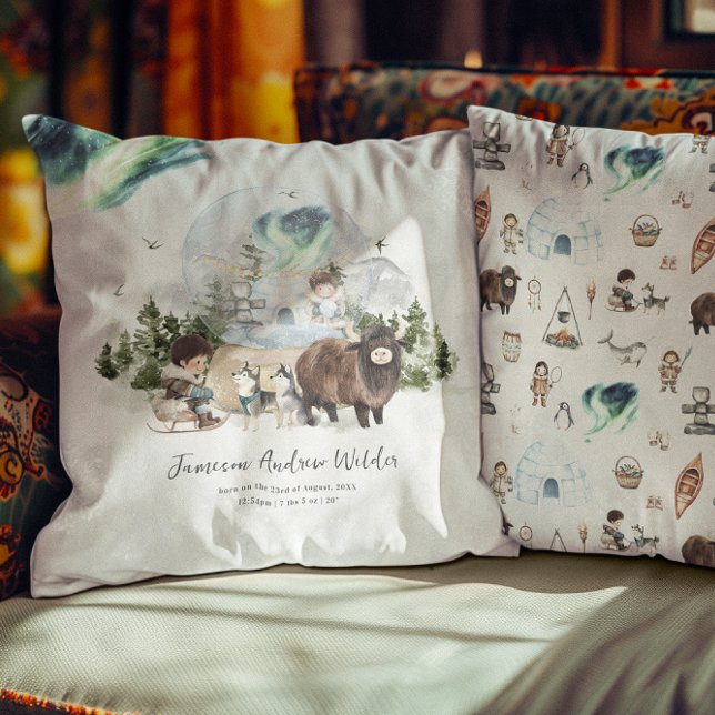 Woodland Aurora Nursery Personalized Throw Pillow (Creator Uploaded)