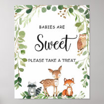 Woodland Babies Are Sweet Baby Shower Sign
