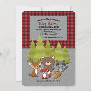 Woodland Babies Baby Shower Invitation