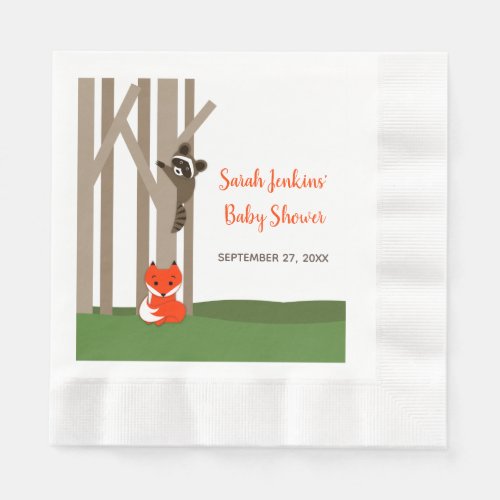 Woodland Babies Baby Shower Napkins