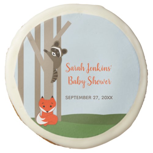 Woodland Babies Baby Shower Sugar Cookie