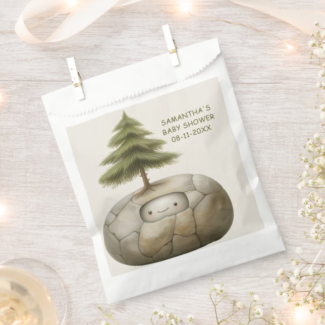 Woodland baby adventurer baby shower favor bag (Clipped)