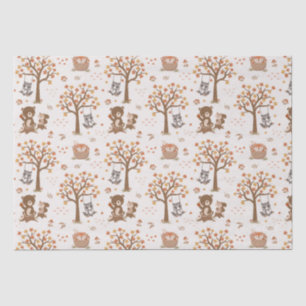 Woodland Baby Bears Squirrels Raccoon Baby Shower  Tissue Paper