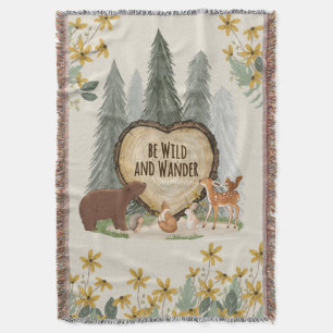 Woodland, Baby blanket, Nursery, Baby shower gift, Throw Blanket