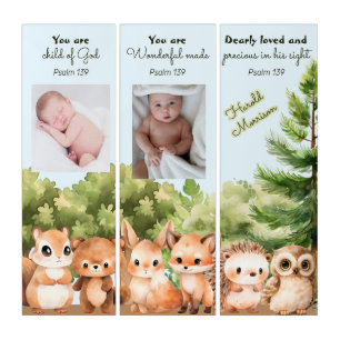 Woodland Baby Boy Photo Nursery Psalm Decoration