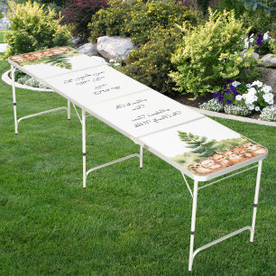 Woodland Baby Boy Shower Beer Pong Table