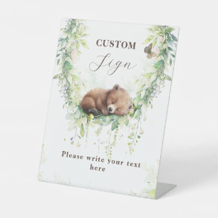 Woodland Baby Boy Shower Custom Sign