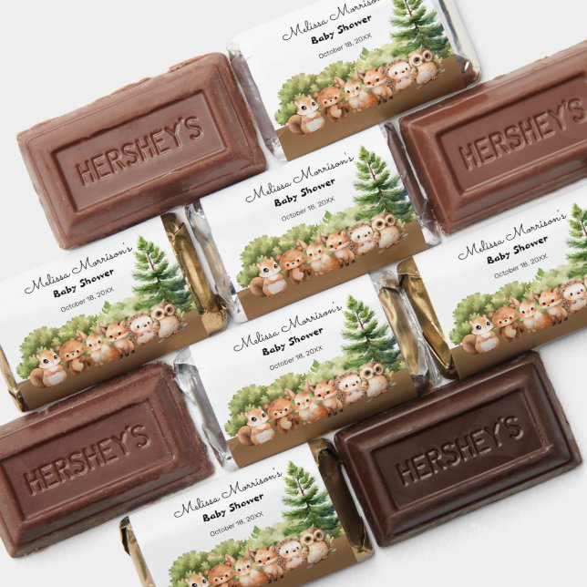 Woodland Baby Boy Shower Gifts Hershey's Miniatures (Assorted)