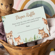 Woodland Baby Deer Neutral Forest Diaper Raffle