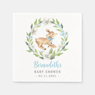 Woodland Baby Fawn Little Deer Baby Shower Napkins