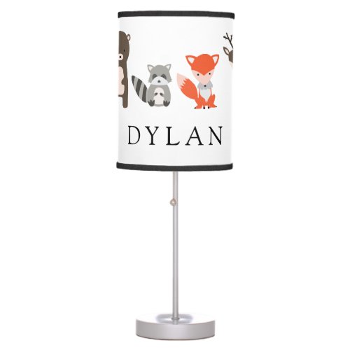 Woodland Baby Forest Personalized Kawaii Cute Table Lamp