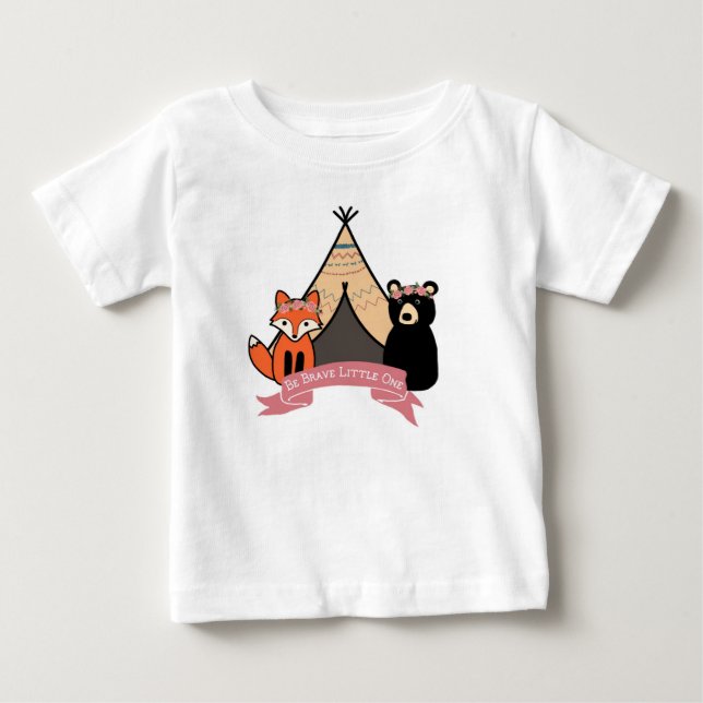 Woodland Baby Girl Tutu Baby T-Shirt (Front)