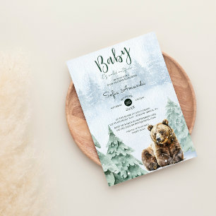 Woodland Baby It's Cold Outside Baby Shower Invitation