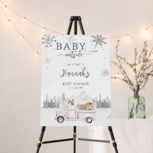 Woodland Baby It's Cold Outside Shower Welcome Foam Board